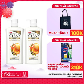 Combo 02 Dầu Gội Sạch Gàu Clear Botanique 9 Thảo Dược Quý 630G