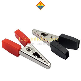 Mua 2 cái kẹp cá sấu  kẹp ắc quy nhỏ 35mm có vỏ bọc nhựa