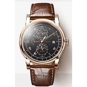 Đồng hồ nam chính hãng Lobinni LB16003G-D1 hàng mới 100%,Kính sapphire ,chống xước,chống nước,mặt trắng vỏ vàng hồng dây da nâu xịn, thép không gỉ 316L,Đồng hồ cơ (Automatic) bảo hành 24 tháng, Mới 100%,thiết kế thể thao trẻ trung và sang trọng