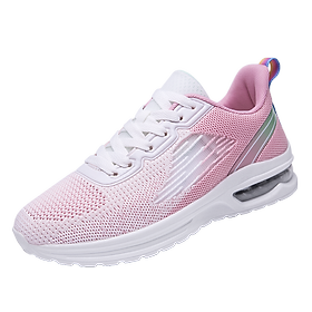 Giày chạy nhẹ nữ phụ nữ giày thể thao ngoài trời Color: White Pink Shoe Size: 41