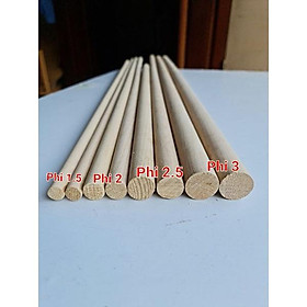 Mua Thanh gỗ tần bì tròn Dài 1m đường kính 1cm 1.5cm  2cm  2.5cm  3cm nhiều kích thước - nhận đặt sl