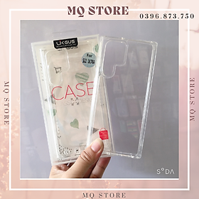Ốp lưng Likgus trong suốt chống sốc không ố màu dành cho Samsung Galaxy S22Plus/ S22 Ultra ( hàng chính hãng)