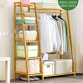 Mua Kệ treo quần áo hình thang bằng gỗ 140cm  tiện lợi tiện ích cho học sinh sinh viên (PHIÊN BẢN MỚI