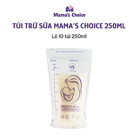 Túi Trữ Sữa Và Bảo Quản Sữa Mẹ Mama’s Choice, Bịch Đựng Sữa Mẹ, Có Khóa Zip Tiện Lợi An Toàn, Lẻ 10 Túi