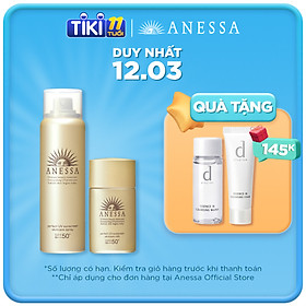 Bộ kem chống nắng Anessa dạng xịt và sữa chống nắng bảo vệ hoàn hảo (Anessa Perfect UV Sunscreen Skincare Spray and Milk)