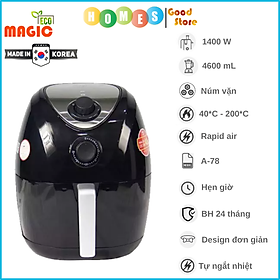 Mua Nồi Chiên Không Dầu MAGIC KOREA A-78 Dung Tích 4.6L Công Suất 1400W - Hàng Chính Hãng