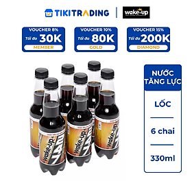 Lốc 6 Chai Nước Tăng Lực Vị Cà Phê Wake-Up 247 330ml
