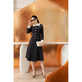 Chân Váy Vest Dạ Tweed MY WAY Dáng Xòe Cao Cấp 1MCXB241