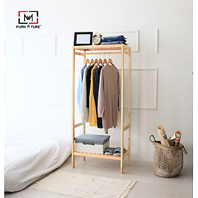 TỦ TREO QUẦN ÁO HÀN QUỐC - SHELF HANGER NATURAL