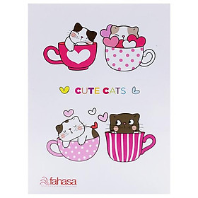 Tập Học Sinh Kẻ Ngang 200 Trang 70gsm - Cute Cats FAHASA (Mẫu Bìa Giao Ngẫu Nhiên)