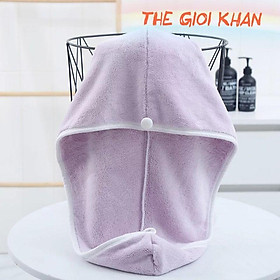 Mua Khăn lau tóc nhanh khô khăn lau đầu ủ tóc quấn khô tóc nhanh chóng - khăn quấn đầu mau khô tóc