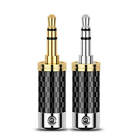 1 giắc cắm âm thanh 3.5mm 3 cực bằng sợi carbon mạ đồng