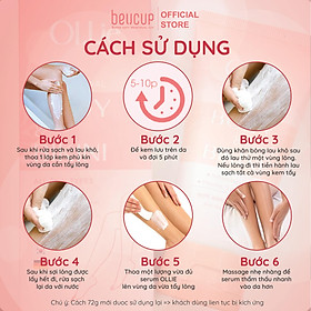 Kem tẩy lông OLLIE + gel dưỡng ngăn mọc lông OLLIE , tẩy lông bikini, nách, tay, chân, an toàn không đau rát dung tích 70ml