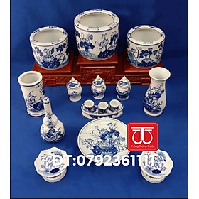 Mua BỘ BÁT HƯƠNG VẼ SEN ( HAI BÁT 16+ MỘT BÁT 18 ) ĐẾ KÊ GỖ HƯƠNG