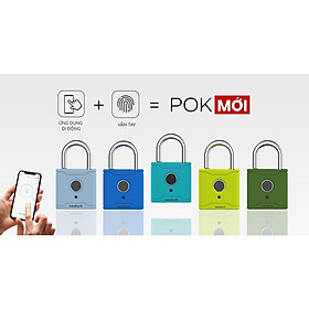 Mua Ổ khóa bóp vân tay thông minh qua APP 4.0 chống nước cho cửa cổng  khóa xe POK 60 neolock