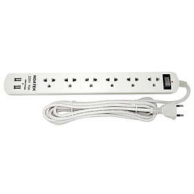 Mua Ổ cắm điện NOATEK 6 phích cắm dài 4 mét  có USB màu trắng