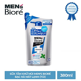 Sữa Tắm Khử Mùi Men's Bioré - Bạc Hà Mát Lạnh (Túi) 380ml
