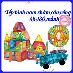 Hình ảnh Đồ chơi xếp hình nam châm cầu vồng Magnetic Tiles chính hãng Xinbida an toàn cho bé từ 3 tuổi trở lên