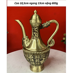 Mua Ấm long phụng  chữ Phúc cao cấp chất liệu bằng đồng MS0485