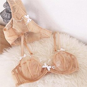 Bộ đồ lót ren lưới siêu mỏng có gọng không đệm s140