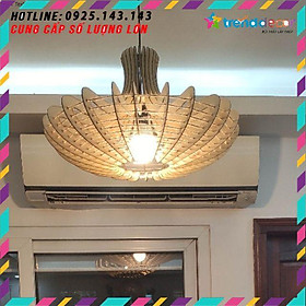 1 TẶNG 1 Mô Hình Đầu thú gỗ ghép trang trí Đèn gỗ trang trí thả trần