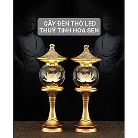 Mua PHỤ KIỆN THỜ CÚNG ĐÈN LED HOA SEN THỦY TINH