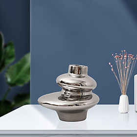 Ceramic Vase, Flower Vase Minimalism Style for Modern  Home Decor, Fit for Fireplace  Room Centerpieces Office Desk