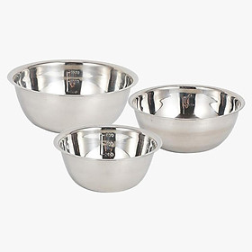 3 High Quality Stainless Steel Mixing Bowl Set with Scale for Camping Hiking