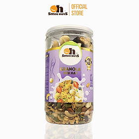 Granola Siêu Hạt Smilenuts Gồm Hạnh Nhân, Nho khô, Óc Chó, Yến Mạch, Macca