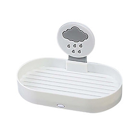 Soap Dish with Drain Easy Cleaning Wall Mount Space Saving for Hotel Dorm