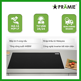 Mua Bếp điện từ đôi  Pramie PRMY-2205_Hai từ_hàng nhập khẩu Malaysia
