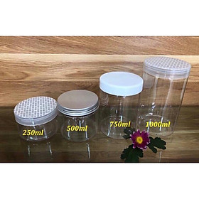 Mua Lọ nhựa nắp nhôm CÓ KÈM NẮP CHẶN nhiều cỡ (50ml/100ml/200ml/500ml/750ml/1000ml)