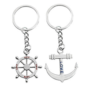 Bộ Móc Chìa Khóa Bánh Lái Love Mỏ Neo Xinh Xắn - New4all MK06