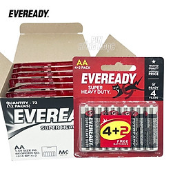 Mua Hộp 72 Viên Pin AA và Pin AAA 1 5V EVEREADY SUPER HEAVY DUTY Siêu Bền Bỉ - Hàng chính hãng