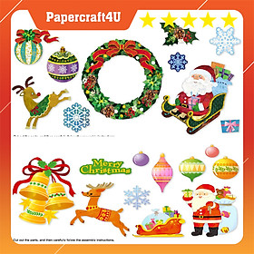 BỘ Stickers Trang Trí Lễ Hội GIÁNG SINH NOEL Santa Claus Christmas