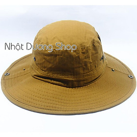 Mũ tai bèo nam hoạ tiết thêu size đầu rộng thoải mái nón tai bèo vành to được đóng sò cao cấp kết hợp vải kaki