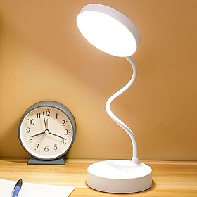 Compact Desk Lamp, Bedside Reading Lights Eye Protection Multifunction Adjustable Gooseneck Table Lamp for Desktop Office Work Travel Study