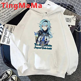 Áo hoodie in họa tiết hoạt hình Genshin Impact Hu Tao Ke Qing 2021 cho nam