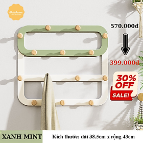 Mua Giá treo đồ kim loại cao cấp 14 nút móc cửa - không cần khoan tường