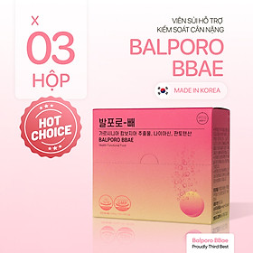 Combo 3 hộp viên sủi Balporo BBae, nhập khẩu Hàn Quốc, hỗ trợ kiểm soát cân nặng, cải thiện vóc dáng