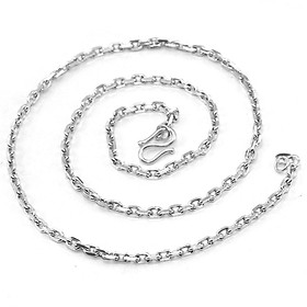 Dây Chuyền Vòng Cổ Nam Bạc Ta Nguyên Chất S99 Kiểu Dây Vuông Bạc Hiểu Minh DBN007T