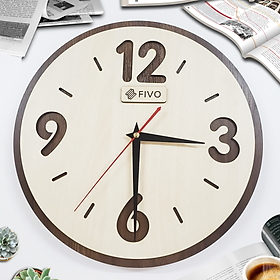 Đồng Hồ Treo Tường Gỗ Decor Trang Trí, Thiết Kế Phong Cách Hiện Đại, Thương Hiệu FIVO Mẫu FW01 Phù Hợp Với Mọi Không Gian - Mẫu 2