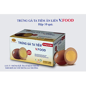 TRỨNG GÀ TA TIỀM HỘP 10 QUẢ lưu ý vì là trứng gà ta nên trứng nhỏ