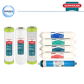 Mua Combo 8 lõi lọc nước Sunhouse 123RO5678 dùng cho các model máy: SHA8878KV SHA8879K SHA8858K SHA8818K Hàng chính hãng
