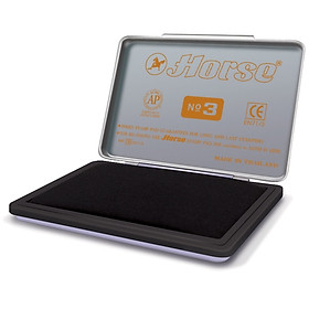 Hộp Dấu Kim Loại Horse H-03 - Mực Đen