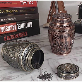 Mua hộp đựng chè hoàng gia lọ đựng trà đồng hình bầu cao cấp