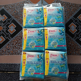 Lốc 6 Gói Băng vệ sinh Diana Sensi Cool Fresh Siêu mỏng cánh 8 miếng - Date luôn mới
