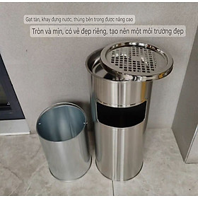 Mua Thùng Rác Inox Gạt Tàn Thuốc - Ø250 X 610H