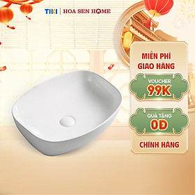 Mua Lavabo đặt bàn TUSLO L008 gốm sứ tráng men Nano Ceramic kháng khuẩn - Hoa Sen Home - Hàng chính hãng