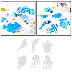 Ocean Theme Resin Casting MOulds Display Tray Coaster Cup Mat Silicone Mould